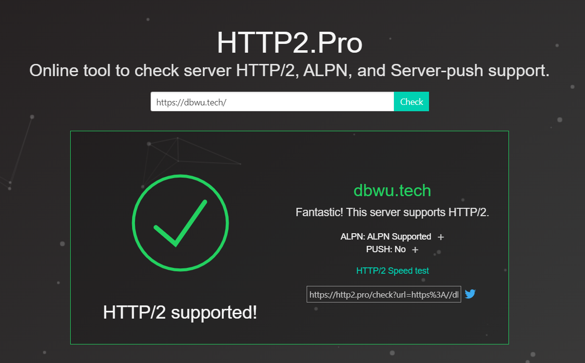 HTTP/2 在线检测工具