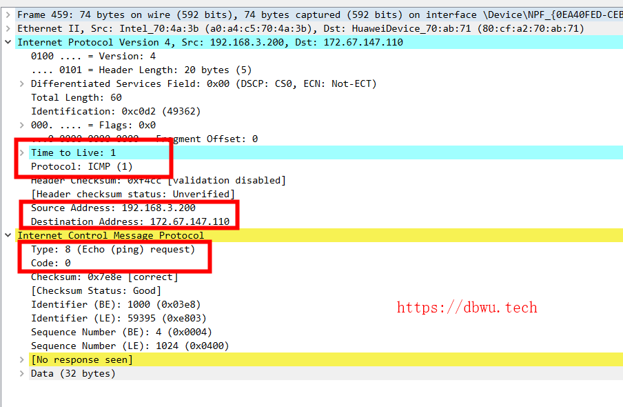 TTL 为 1 的 ICMP 异常数据包